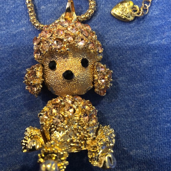 🐶 💛NWT BETSEY JOHNSON RHINESTONE PUPPY NECKLACE - Picture 4 of 8